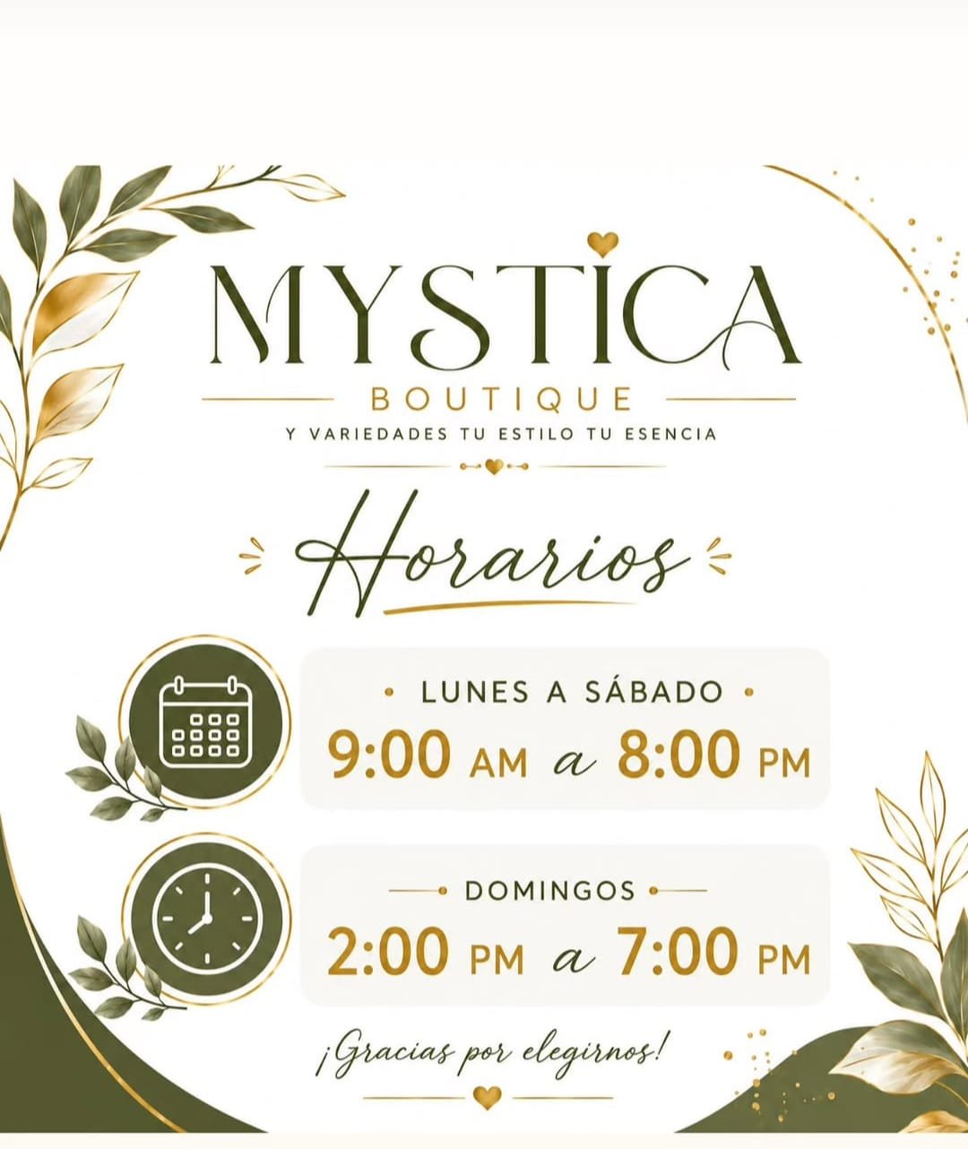 Horarios Mystica
